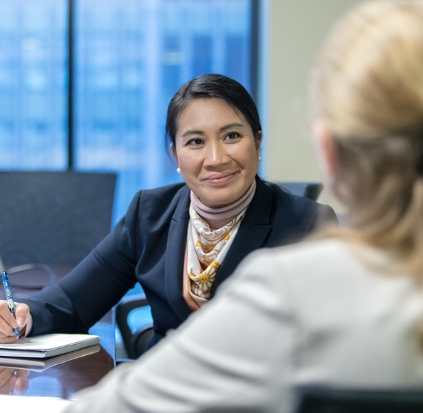 Two women in an office