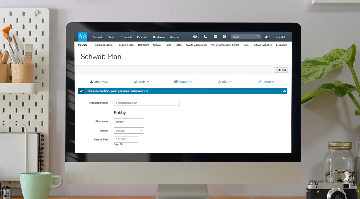 Schwab Plan Homepage