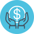 Hands Lifting Dollar Symbol icon